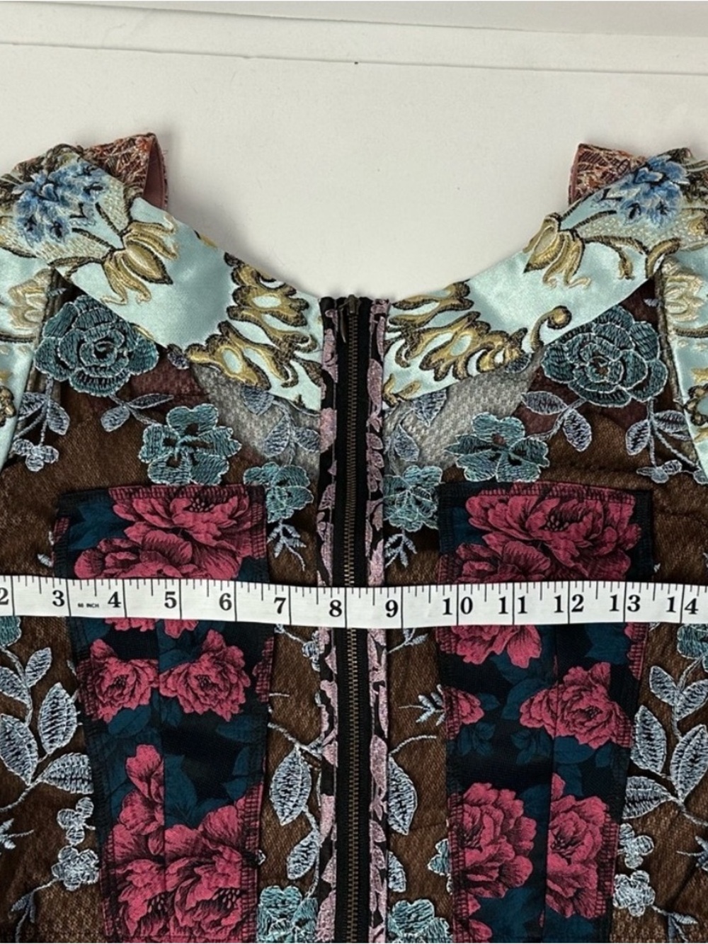 Beguile by Byron Lars Pieced Brocade Sheath Dress w/ Belt, Size 4 - Picture 12 of 16